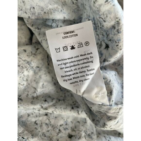 level ten mens modern floral button up Long Sleeve shirt Size M - Picture 6 of 7